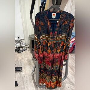 Farm Rio Multicolor Boho Maxi Dress with Floral Paisley Print